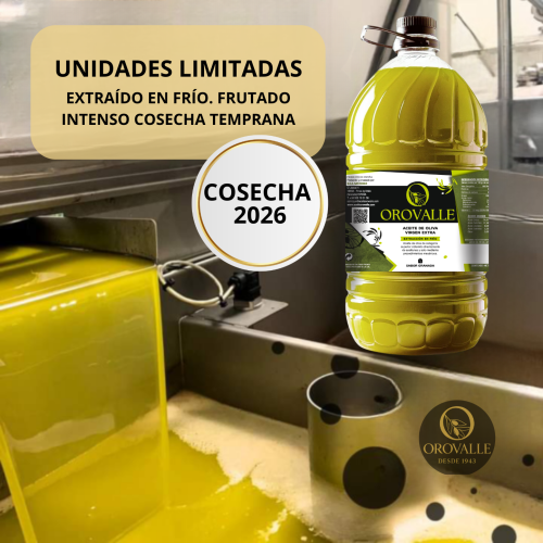 AOVE SIN FILTRAR Frutado Intenso Cosecha Temprana OROVALLE -PET 5l